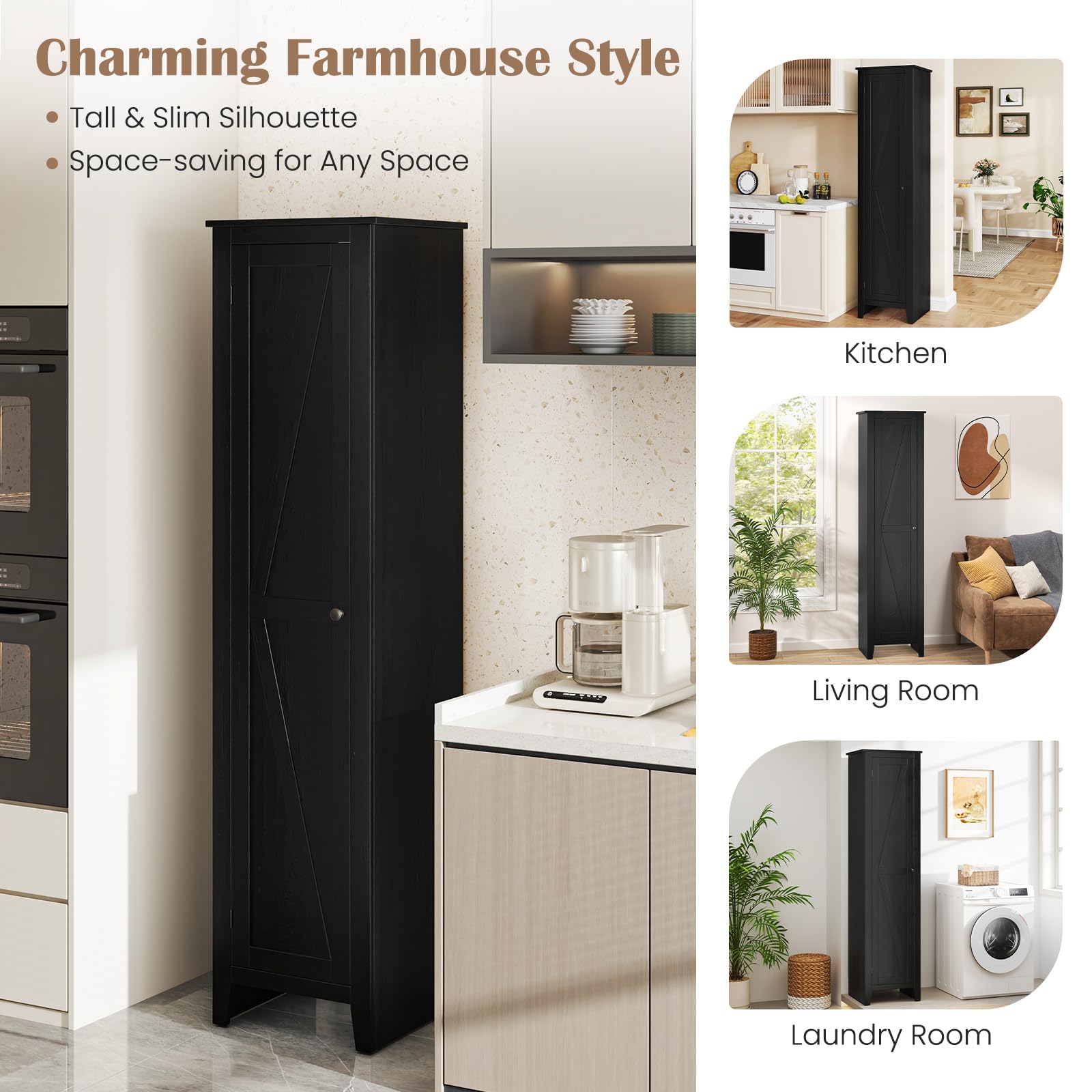 Amazon.com: Giantex 72-Inches Narrow Storage Cabinet, Tall